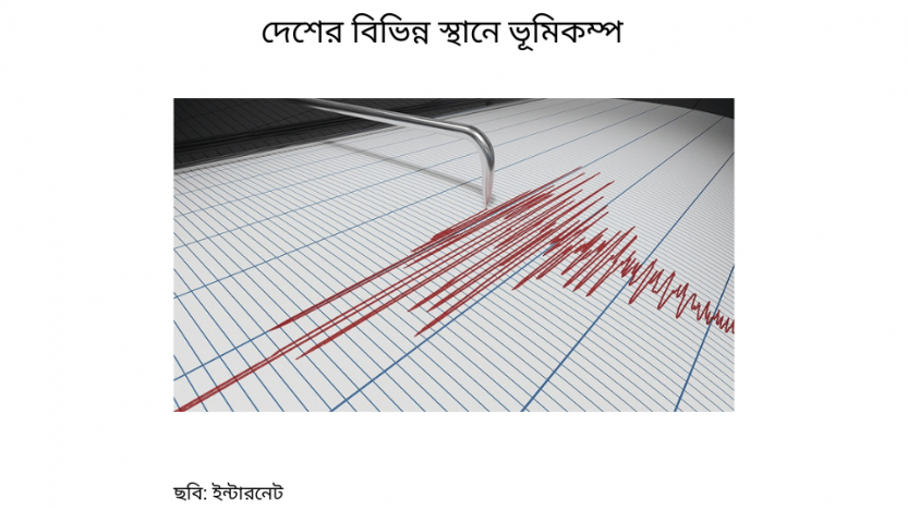 দেশের বিভিন্ন স্থানে ভূমিকম্প - ছবি: ইন্টারনেট
