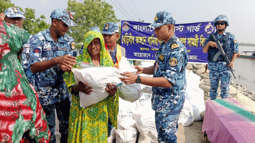 সুন্দরবন উপকূলীয় জেলা সাতক্ষীরার আশাশুনিতে বন্যা