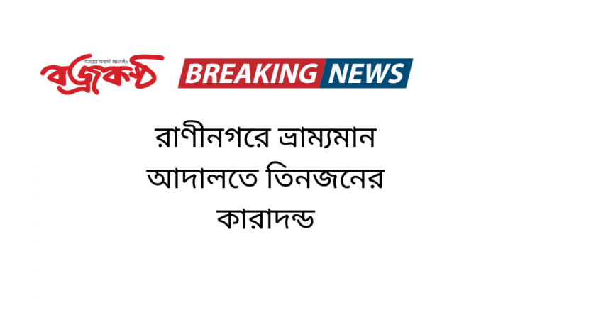 রাণীনগরে ভ্রাম্যমান আদালতে তিনজনের কারাদন্ড