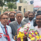 আমীর খসরু মাহমুদ চৌধুরী’র পূণ্যভূমি সিলেট আগম‌নে সি‌লেট-চট্টগ্রাম ফ্রেন্ড‌শিপ ফাউ‌ন্ডেশনের ফু‌লেল শু‌ভেচ্ছা