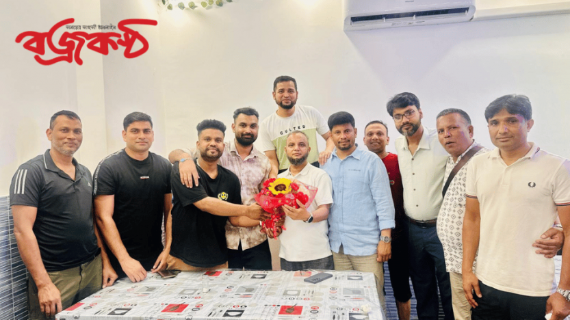 ইতালি আগমনে ডা. সৈয়দ মাসুক আহমেদ-কে সিলেট-চট্টগ্রাম ফ্রেন্ডশিপ ফাউন্ডেশন এর ফুলেল শু‌ভেচ্ছা