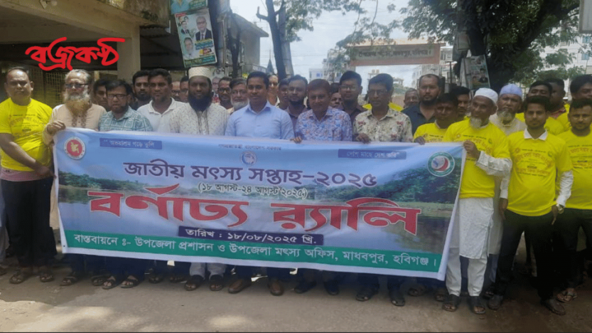 মাধবপুরে জাতীয় মৎস্য সপ্তাহ উপলক্ষে  র‍্যালি ও আলোচনা সভা