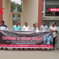 সাংবাদিক হত্যার প্রতিবাদ ও সাংবাদিকদের পেশাগত রাষ্ট্রীয় নিরাপত্তা নিশ্চিতের দাবিতে রাণীনগরে মানববন্ধন
