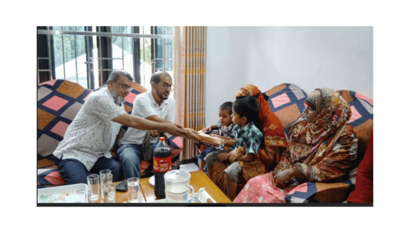সেনবাগে প্রয়াত যুবদল নেতা দুলাল এর পরিবারকে আর্থিক সহায়তা প্রদান