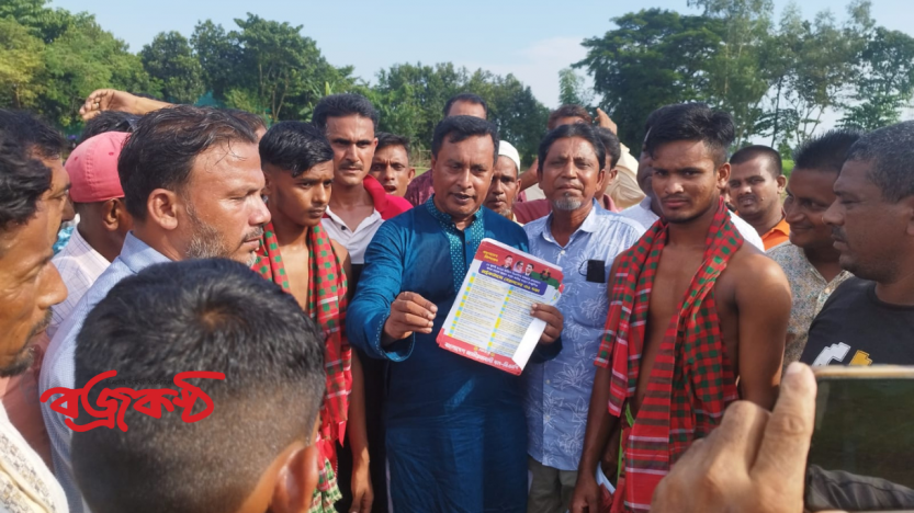 সুনামগঞ্জে কারা নির্যাতিত জুলাই যোদ্ধা শওকতের	 গণসংযোগ ও লিফলেট বিতরন