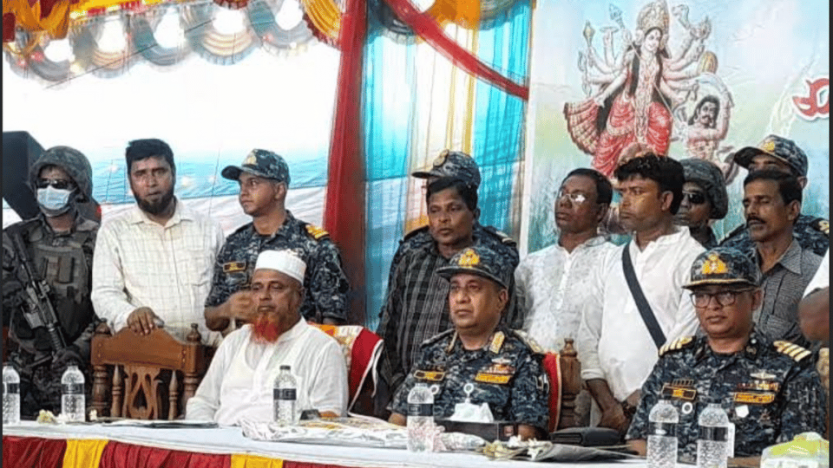 শান্তিপূর্ণভাবে পূজা উদযাপনে সনাতন ধর্মাবলম্বীদের পাশে থাকবে নৌবাহিনী-রিয়ার এডমিরাল জাকির হোসেন