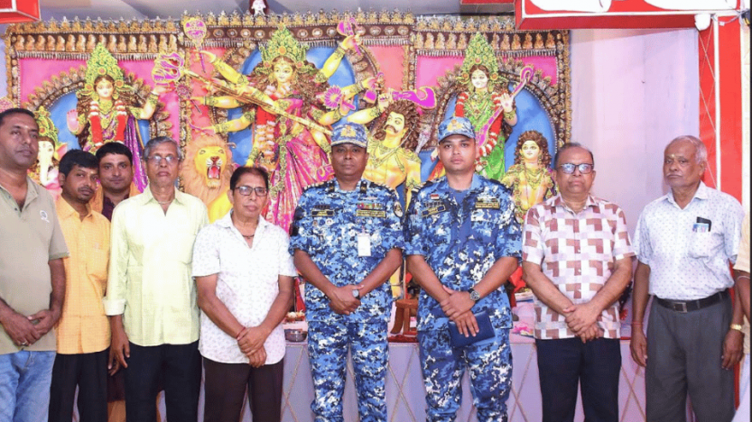 দুর্গাপূজা ঘিরে নিরাপত্তা জোরদার   করেছে কোস্টগার্ড পশ্চিম জোন