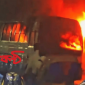 রাজধানীতে আবারও বাসে আগুন