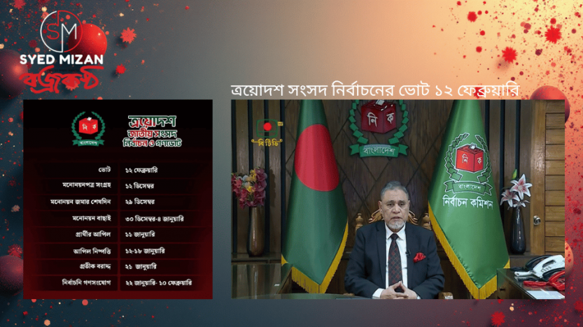 ত্রয়োদশ সংসদ নির্বাচনের ভোট ১২ ফেব্রুয়ারি