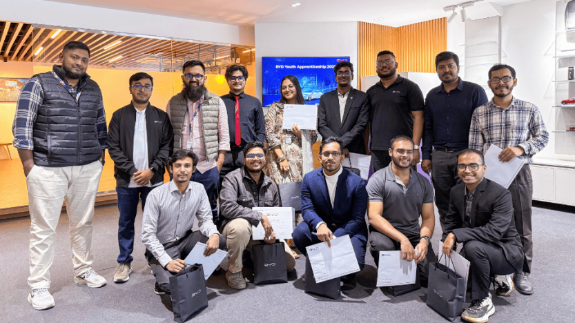 বিওয়াইডি বাংলাদেশের ‘ইউথ অ্যাপ্রেন্টিসশিপ প্রোগ্রাম ২০২৫’ এর প্রথম দফা সফলভাবে সম্পন্ন