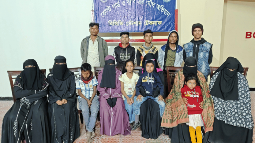 টেকনাফে কোস্টগার্ড-র‍্যাবের অভিযানে   পুরুষ নারী ও শিশুসহ উদ্ধার ১৫