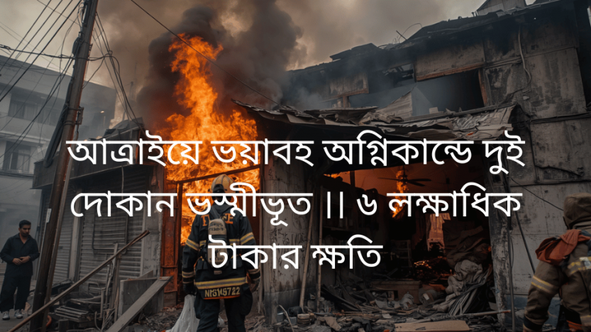 আত্রাইয়ে ভয়াবহ অগ্নিকান্ডে দুই দোকান ভস্মীভূত ।। ৬ লক্ষাধিক টাকার ক্ষতি