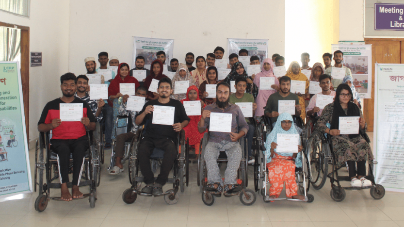 CRP and MetLife Foundation provide income generation support to 40 trainees with disabilities