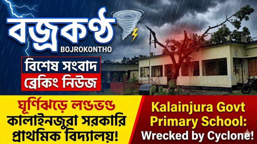 ​Kalainjura Govt Primary School Devastated by Today’s Cyclone