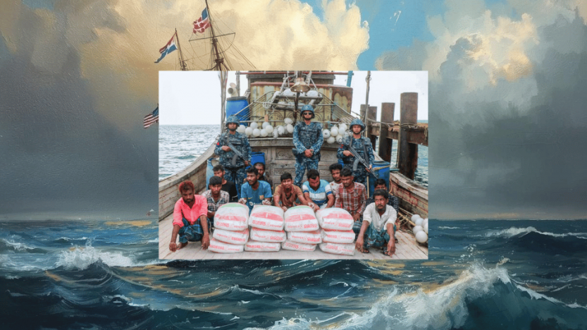 মায়ানমারে পাচারকালে সিমেন্ট বোঝাই  বোটসহ ১১ জনকে আটক করেছে নৌবাহিনী